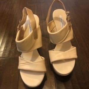 NEVER WORN DVF Block Wedges